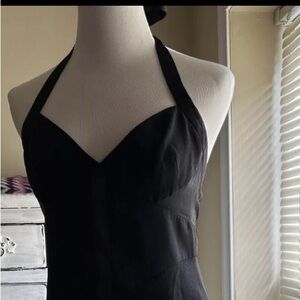 Rag and bone black halter cocktail dress size M 6